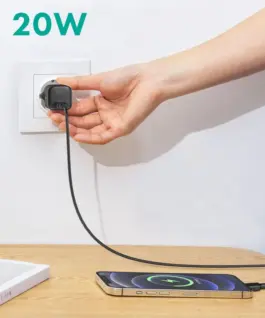 AUKEY мрежово зарядно 1xUSB-C PD 20W PA-B1 черен