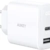 AUKEY AUKEY PA-D1 бял мрежово зарядно 2xUSB Power Del