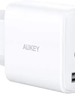 AUKEY AUKEY PA-F3S бял мрежово зарядно 2xUSB Power Del