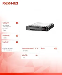 Alternative view of Hewlett Packard Enterprise Disc 600GB SAS 12G Mission Critical 10K SFF BC Multi Vendor HDD P53561-B21