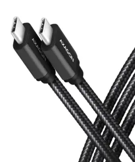 AXAGON AXAGON BUCM3-CM10AB кабел USB-C USB-C 3.2 Gen 1 1m PD 60W 3A ALU braid черен