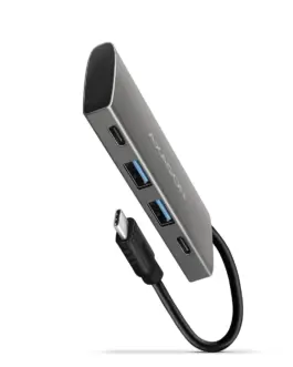 AXAGON Hub HMC-4G2 2x USB-A + 2x USB-C USB-C 3.2 Gen 2 10Gbps 13cm USB-C кабел