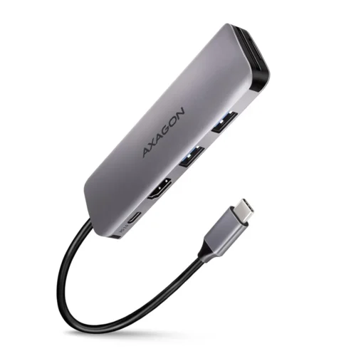 AXAGON Hub HMC-5 2x USB-A HDMI SD/microSD USB 3.2 Gen 1 PD 100W 20cm USB-C кабел