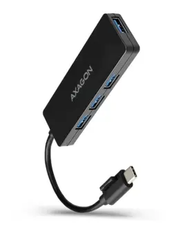 AXAGON Hub HUE-G1C 4x USB3.2 Gen 1 SLIM 14cm Type-C кабел