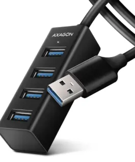 AXAGON MINI hub HUE-M1AL 4x USB 3.2 Gen 1 metal 1.2m USB-A кабел