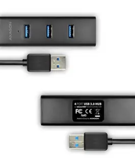 Alternative view of AXAGON Charging Hub HUE-S2B 4x USB 3.2 Gen 1, MicroUSB Charging Connector