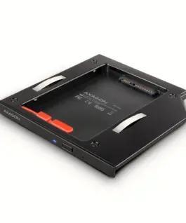 AXAGON RSS-CD09 2.5 SSD/HDD caddy into DVD slot 9.5 mm LED ALU