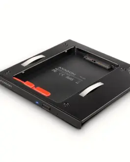 AXAGON RSS-CD09 2.5 SSD/HDD caddy into DVD slot 9.5 mm LED ALU