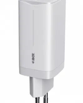 iBOX зарядно ILUC65 GaN 65W USB-C бял