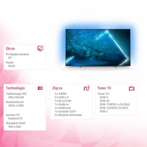 Philips TV 55 inchOLED 55OLED707/12 AND. AMBI.