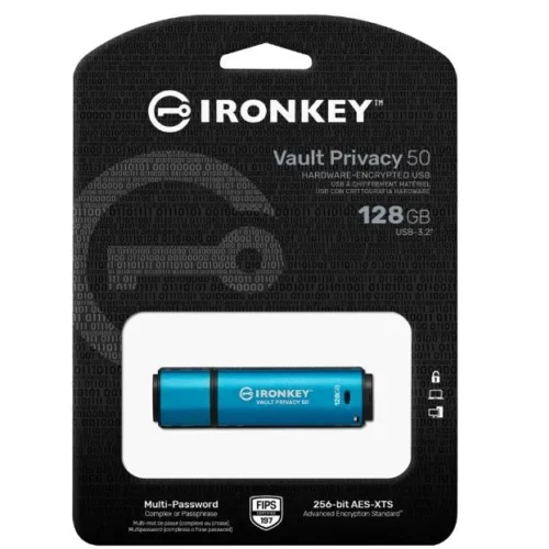 Alternative view of Kingston Pendrive 128GB IronKey Vault Privacy 50 AES-256 FIPS-197