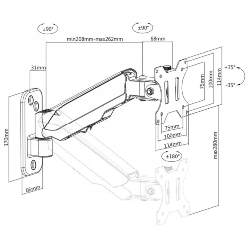 Digitus Monitor Wall Mount DA-90396