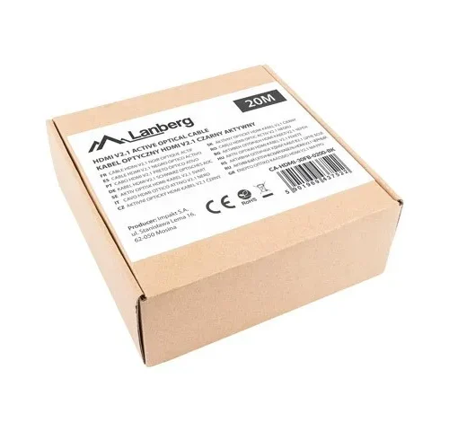 Alternative view of Lanberg кабел HDMI M/M v2.1 20M 8K черен optical AOC
