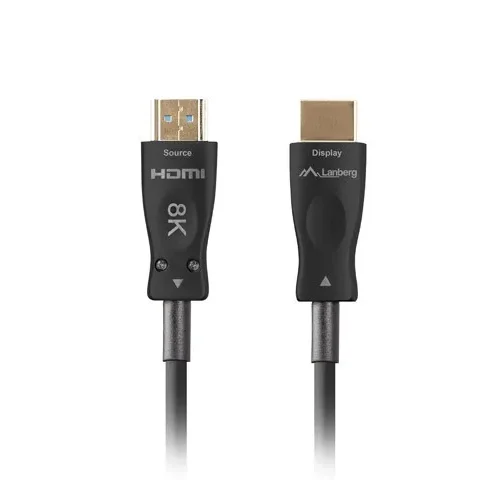 Alternative view of Lanberg кабел HDMI M/M v2.1 30M 8K черен optical OAC