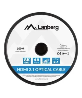 Lanberg кабел HDMI M/M v2.1 100M 8K черен optical AOC