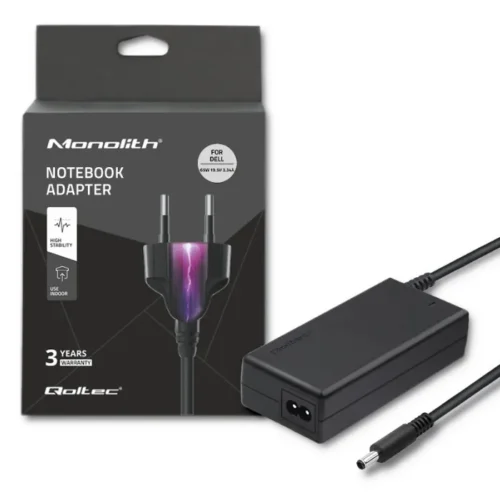 Qoltec Power адаптер for Dell 65W | 19.5V | 3.34A | 4.5 * 3.0 + pin
