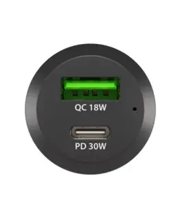 Natec зарядно за кола 1x USB 1x USB-C QC 3.0