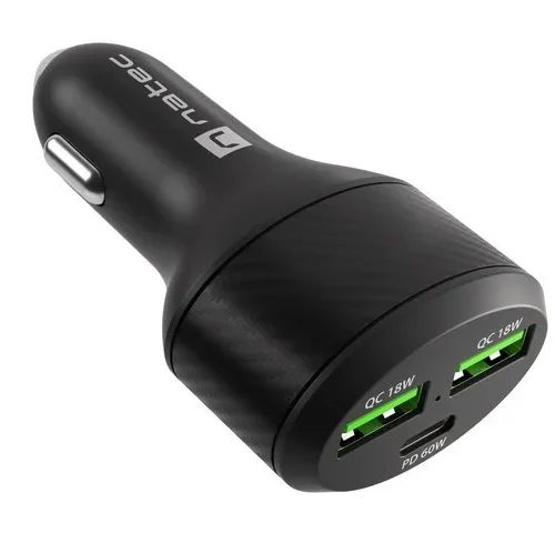 Alternative view of Natec зарядно за кола 2x USB 1x USB-C QC 3.0