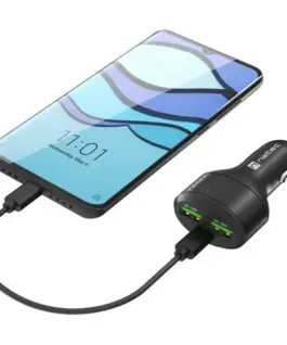 Natec зарядно за кола 2x USB 1x USB-C QC 3.0