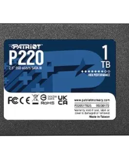 Patriot SSD 1TB P220 550/500 MB/s SATA 3 2.5 inches