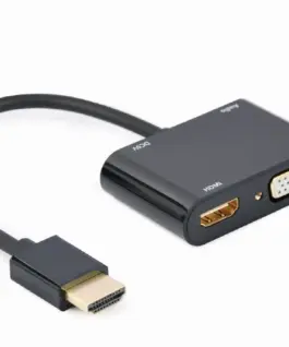 Gembird HDMI male to HDMI female + VGA female адаптер with audio and extra power