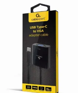 Alternative view of Gembird адаптер USB-C to VGA 1080P 60Hz