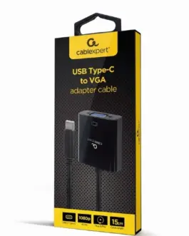 Alternative view of Gembird адаптер USB-C to VGA 1080P 60Hz