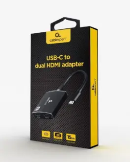 Alternative view of Gembird адаптер USB-C do 2xHDMI 4Kx2K audio