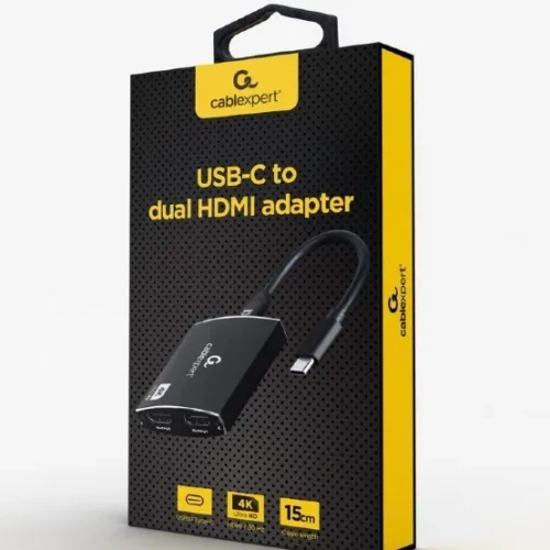 Alternative view of Gembird адаптер USB-C do 2xHDMI 4Kx2K audio