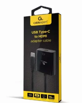 Alternative view of Gembird адаптер USB-C for HDMI 4K 30Hz female 15 cm