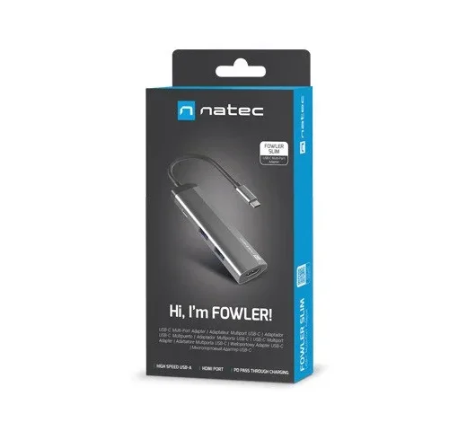 Alternative view of Natec Multi Port Fowler Slim USB-C PD, 2x USB 3.0