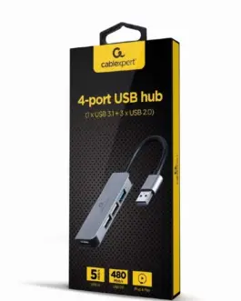 Alternative view of Gembird Hub 4-ports USB (3xUSB 2.0, USB 3.1)