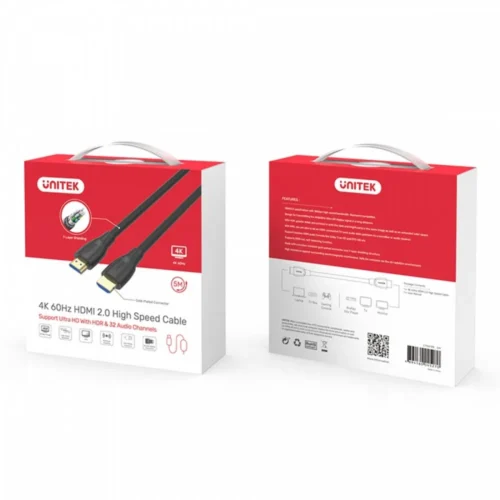 Alternative view of Unitek HDMI кабел HIGH SPEED 2.0, 4K, 5M, C11041BK