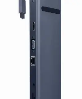 Gembird Hub USB-C PD GbE VGA HDMI 3xUSB 3.1 card