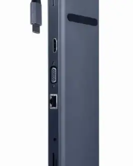 Gembird Hub USB-C PD GbE VGA HDMI 3xUSB 3.1 card