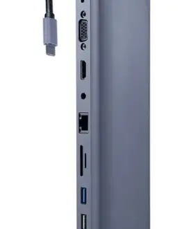 Gembird Hub USB-C PD GbE VGA HDMI 4xUSB card