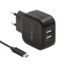 Qoltec Network зарядно 17W | 5V | 3.4A | 2xUSB + Micro USB кабел