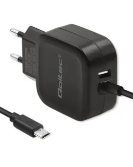 Qoltec зарядно 17W | 5V | 3.4A | USB + кабел Micro USB