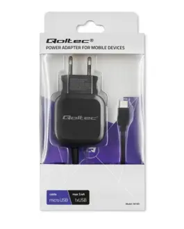 Alternative view of Qoltec зарядно 17W | 5V | 3.4A | USB + кабел Micro USB