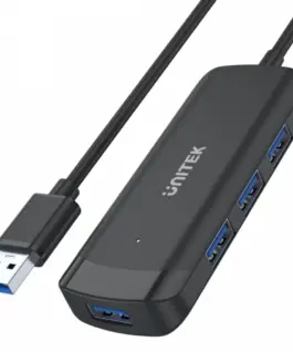 Unitek HUB USB-C; 4x USB-A 3.1; кабел 150cm; H1111E