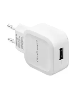 Qoltec зарядно 12W 5V 2.4A USB бял
