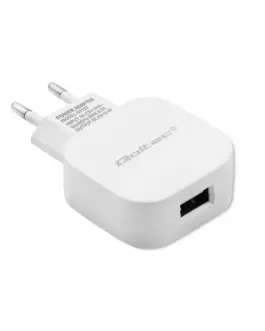 Alternative view of Qoltec зарядно 12W 5V 2.4A USB бял