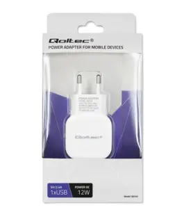 Qoltec зарядно 12W 5V 2.4A USB бял