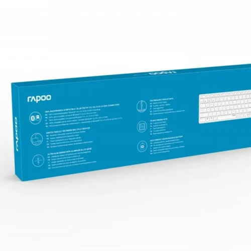 RAPOO Multimode wireless blade keyboard E9700M 3.0 бял