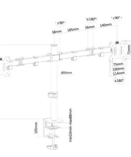 Alternative view of Neomounts Desk holder FPMA-D550Dчерен