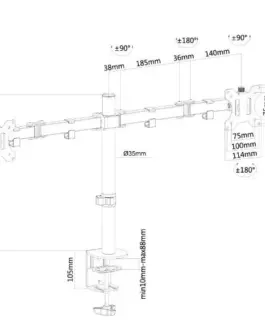 Alternative view of Neomounts Desk holder FPMA-D550Dчерен