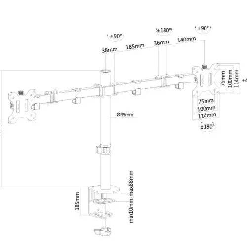 Neomounts Desk holder FPMA-D550Dчерен