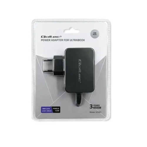 Alternative view of Qoltec Power адаптер for ultrabook Asus 45W, 19V