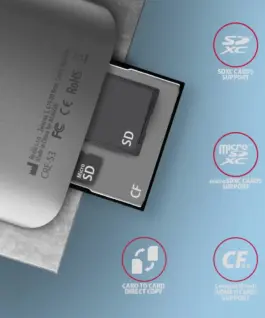 AXAGON CRE-S3 External card reader USB-A 3.2 Gen 1