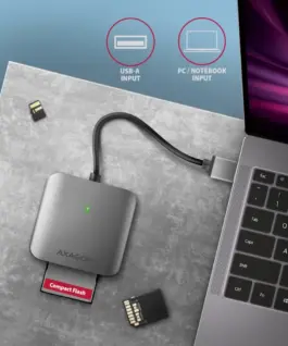 AXAGON CRE-S3 External card reader USB-A 3.2 Gen 1